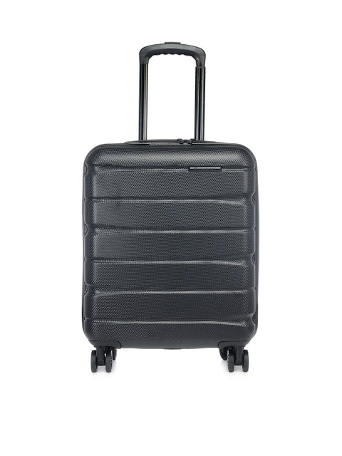 

Teakwood Leathers Unisex Black Small Trolley Bag
