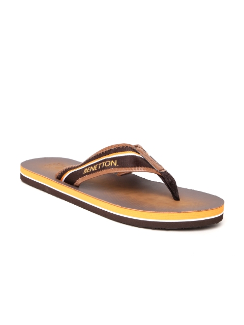 

United Colors of Benetton Men Brown & Orange Flip-Flops