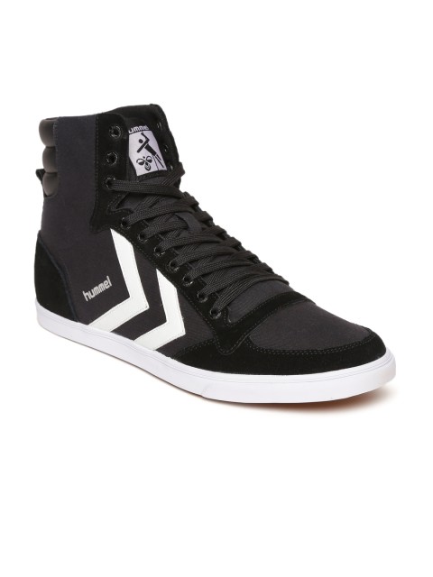 

hummel Unisex Black Slimmer Stadil High-Top Sneakers
