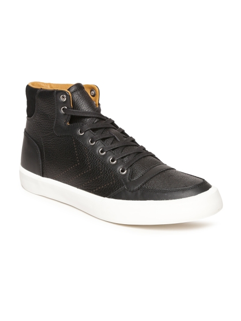

hummel Unisex Black Solid Suede Stadil Rmx Lux High Mid-Top Sneakers