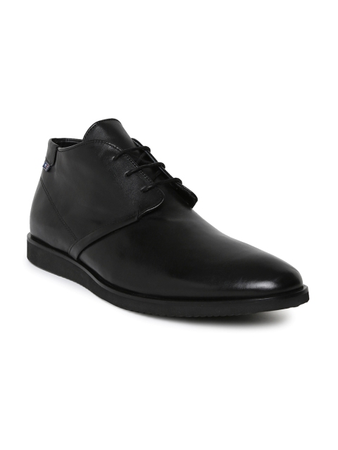 

Arrow Men Black Leather Flat Chukka Boots