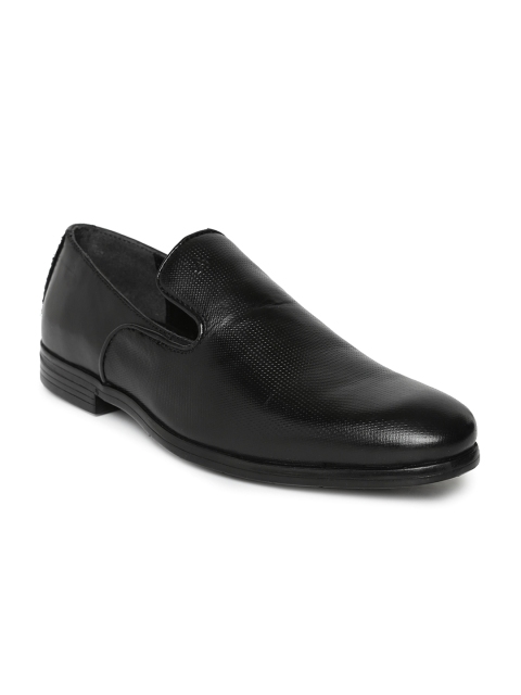 

Arrow Men Black Eduardo Leather Semiformal Slip-Ons