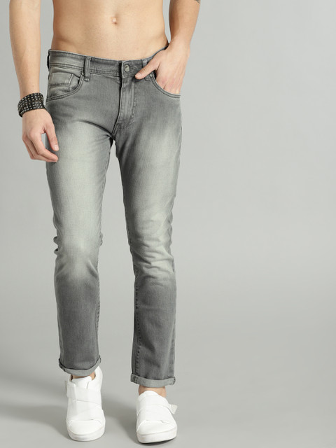 

Roadster Men Grey Regular Fit Mid-Rise Clean Look Stretchable Jeans