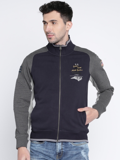 

Wrangler Men Navy Blue Solid Sweatshirt