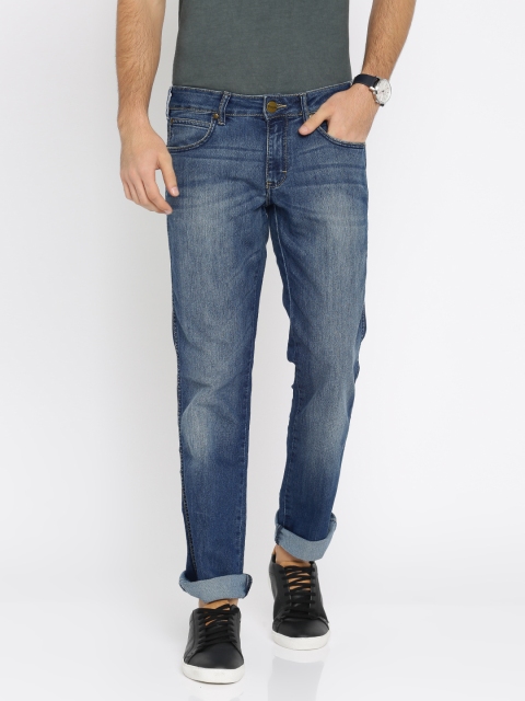 

Wrangler Men Blue Rockville Regular Fit Low-Rise Clean Look Stretchable Jeans