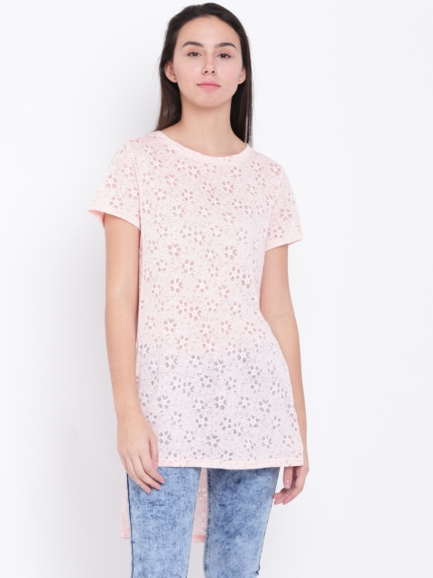 

Jealous 21 Women Pink Self-Design Top