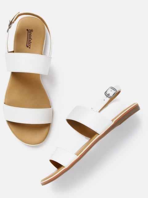 

Roadster Women White Solid Synthetic Flats
