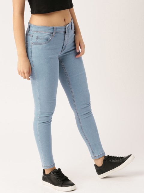

DressBerry Women Blue Skinny Fit Mid-Rise Clean Look Stretchable Jeans