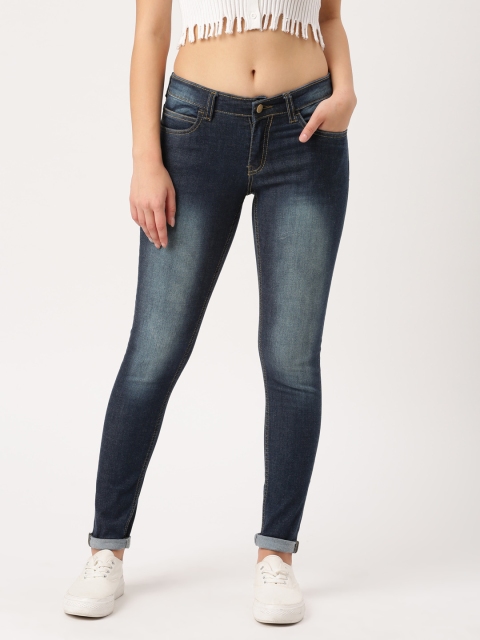 

DressBerry Women Blue Skinny Fit Mid-Rise Clean Look Stretchable Jeans