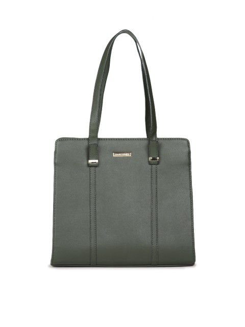 

David Jones Green Solid Shoulder Bag