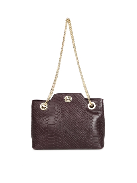 

Hidesign Burgundy Textured Shoulder Bag