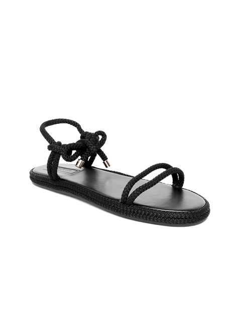 

FOREVER 21 Women Black Open Toe Flats