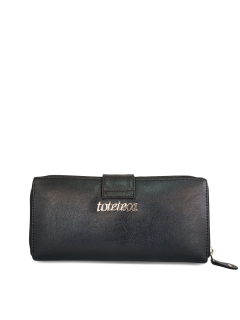 

Toteteca Women Black Solid Zip Around Wallet