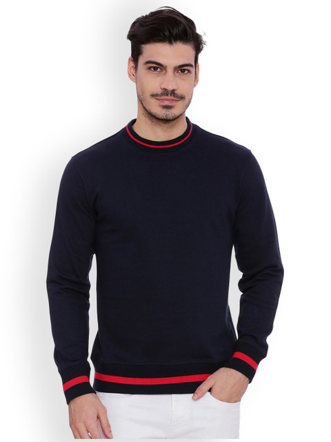 

ARISE Men Navy Blue Solid Sweatshirt