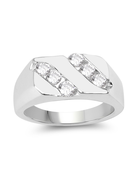 

Johareez White Sterling Silver Cluster Ring with 1.32CTW Cubic Zirconia