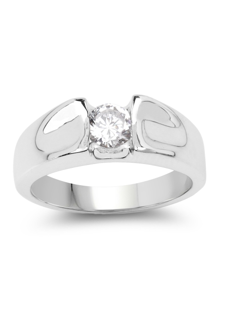 

Johareez .925 Sterling Silver Cluster Ring With 1.15 CTW CZ Stones