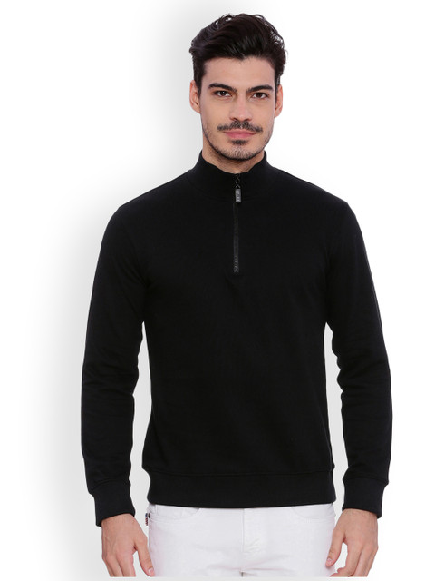 

ARISE Men Black Solid Sweatshirt