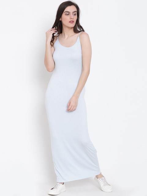 

FOREVER 21 Women Blue Solid Maxi Dress