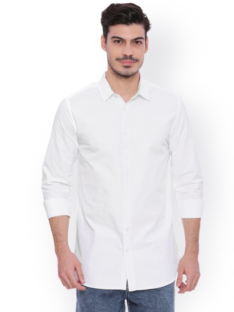 

Blue Saint Men White Smart Slim Fit Solid Casual Shirt