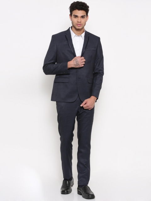 

Parx Navy Urban Fit Single-Breasted Formal Suit, Navy blue