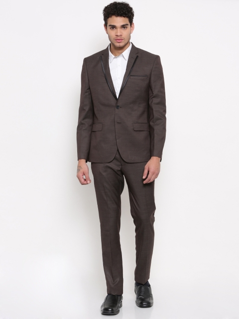 

Parx Brown Urban Fit Single-Breasted Formal Suit