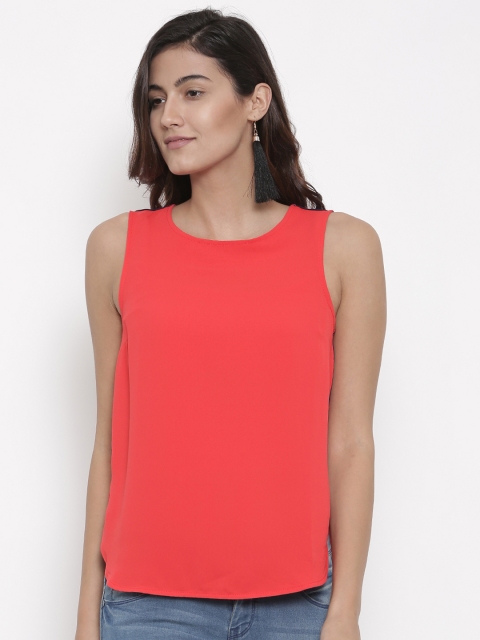 

FOREVER 21 Women Red Solid Top
