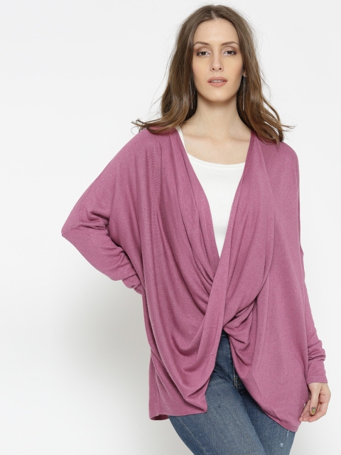 

FOREVER 21 Women Pink Solid Sweater