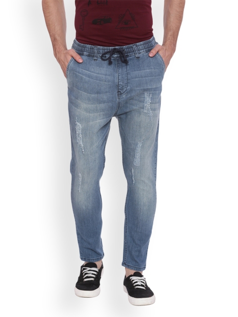 

Blue Saint Men Blue Slim Fit Mid-Rise Mildly Distressed Jeans