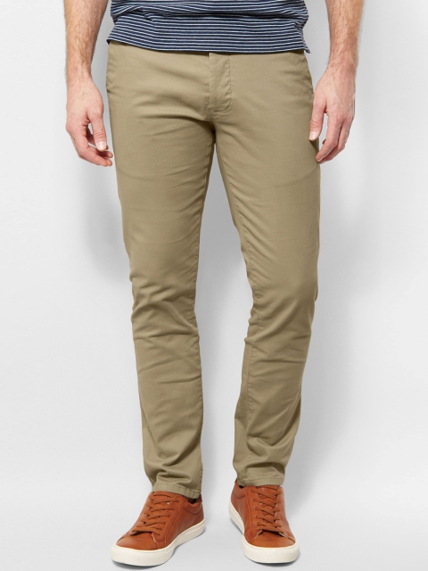 

next Men Khaki Skinny Fit Solid Chinos