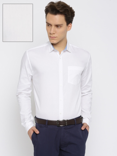 

Independence Men White Slim Fit Solid Formal Shirt
