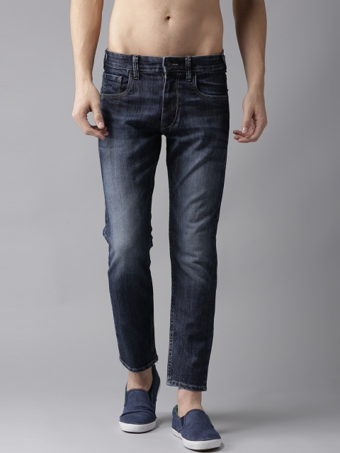 

Moda Rapido Men Blue Slim Fit Cropped Mid-Rise Clean Look Stretchable Jeans
