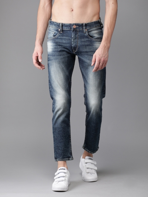 

Moda Rapido Men Blue Slim Fit Cropped Mid-Rise Clean Look Stretchable Jeans