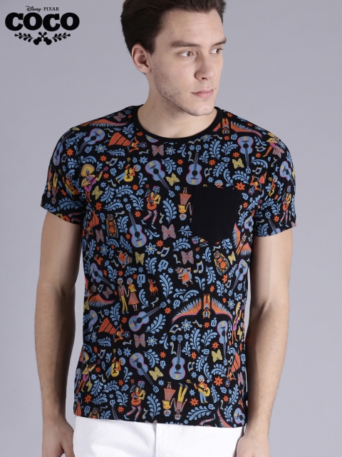 

Kook N Keech Disney Men Black Printed Round Neck T-shirt
