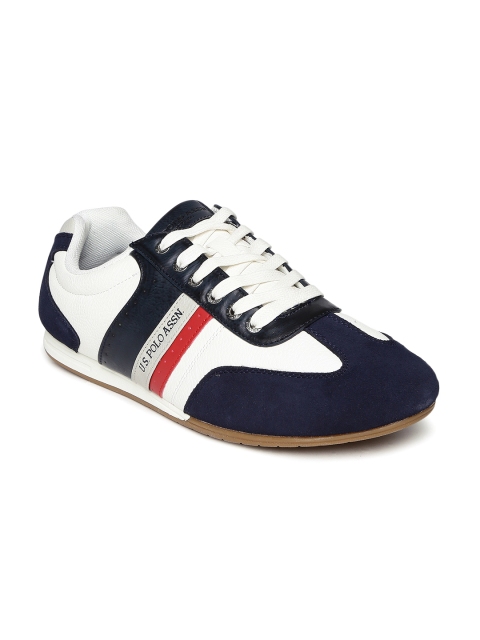 

U.S. Polo Assn. Men Off-White & Navy Nevil Sneakers