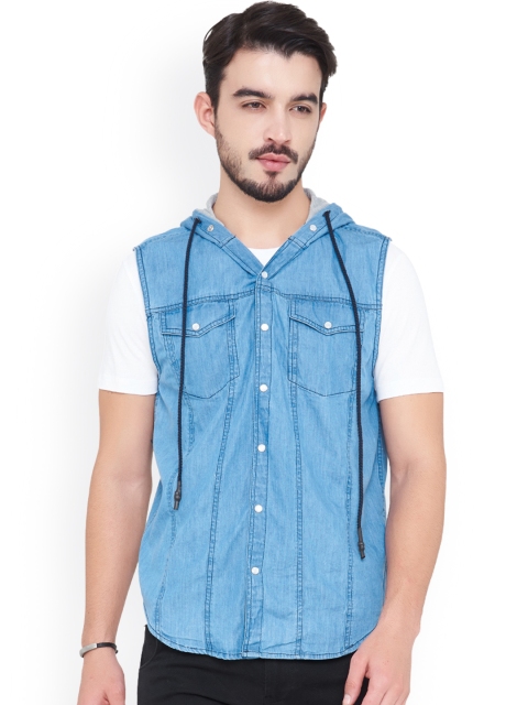 

IVOC Men Blue Slim Fit Solid Casual Shirt