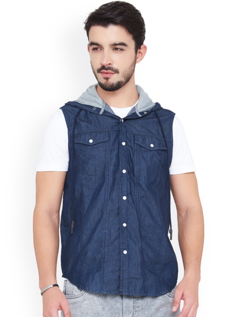

IVOC Men Navy Blue Slim Fit Solid Casual Shirt