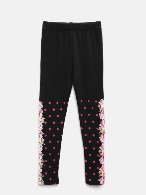 

Sweet Dreams Girls Black Printed Leggings