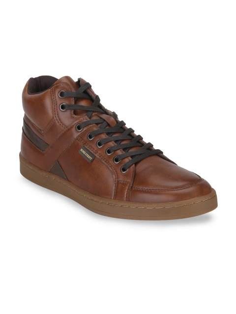 

Bond Street By Red Tape Men Brown Solid Synthetic Mid-Top Sneakers