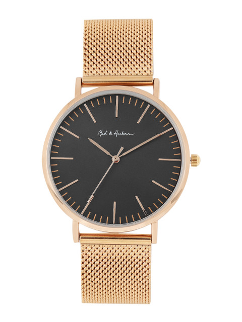 

Mast & Harbour Unisex Black Analogue Watch