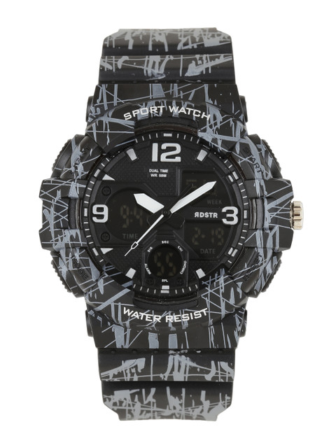 

Roadster Unisex Black Multifunction Analogue and Digital Watch MFB-PN-OS-1711