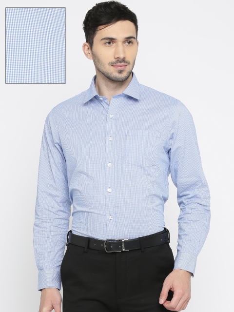 

Arrow Men Blue & White Slim Fit Checked Formal Shirt