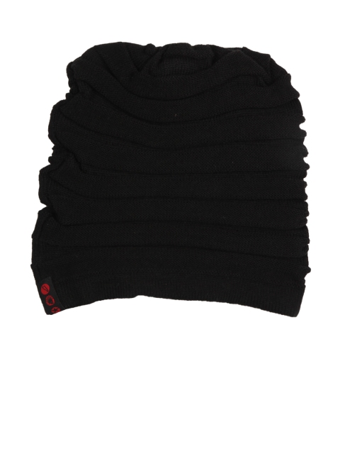 

PUNK Men Black Patterned Beanie