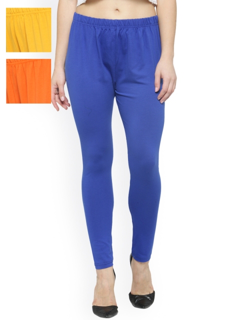 

Laabha Pack of 3 Ankle-Length Leggings, Orange