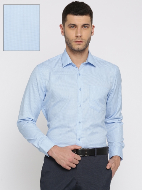 

John Miller Men Blue Slim Fit Checked Formal Shirt