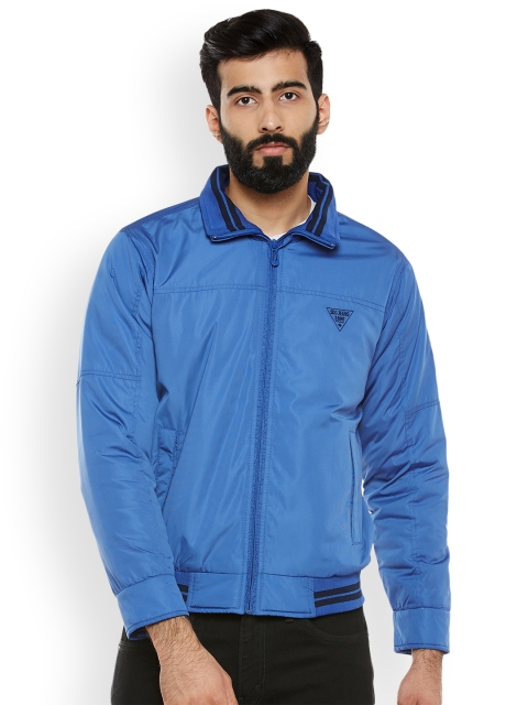 

Duke Men Blue Solid Windcheater Sporty Jacket