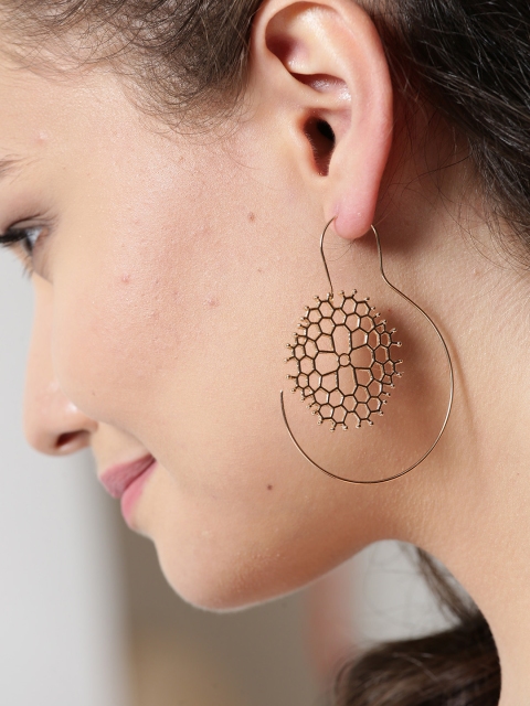

OOMPH Gold-Toned Cut-Out Hoop Earrings