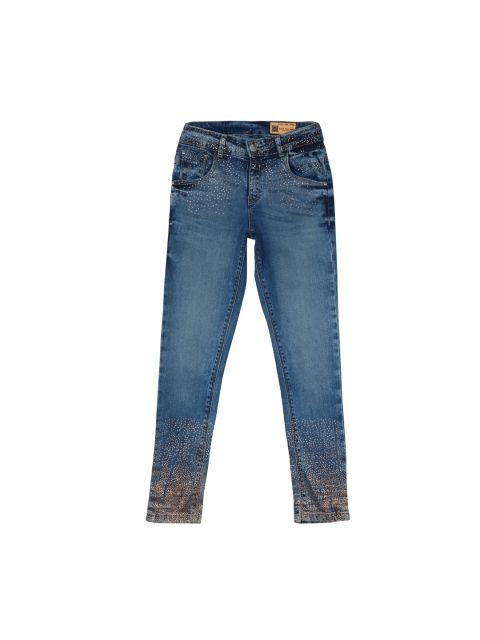 

Gini and Jony Girls Blue Regular Fit Mid-Rise Clean Look Stretchable Jeans