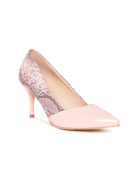 

Carlton London Women Pink Snakeskin Print Pumps