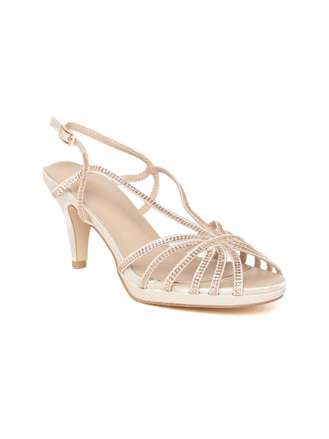 

Carlton London Women Cream-Coloured Embellished Slim Heels