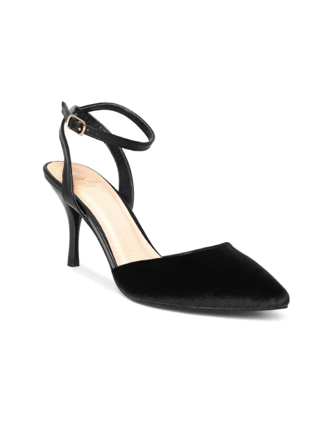 

Carlton London Women Black Solid Slingbacks